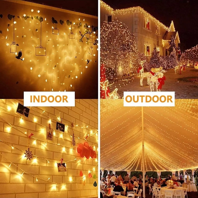 Cortina de Led Decoração com Controle Natal