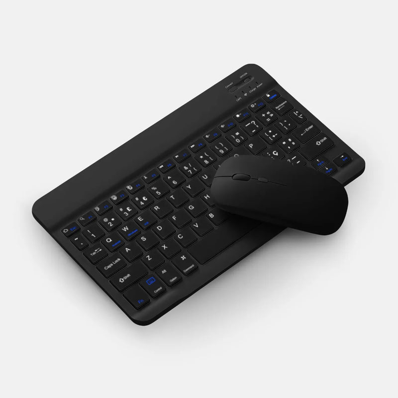 Teclado Sem Fio Bluetooth Recarregável Com Mouse